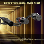Mygatti XLR Splitter Y-XLR Cable 40 FT, Gold-Plated 3-Pin XLR Male to Dual Female Patch Y Cable, Bi-Directional Balanced Microphone Adapter Cord, Oxygen-Free Copper