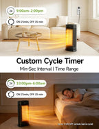 Techbee Digital Infinite Repeat Cycle Intermittent Timer Plug for Electrical Outlet, 24 Hour Programmable Indoor Timed Power Switch with Countdown Delay On and Off (120V, 15A), 1 pack