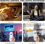 XXK RC05RF RF Remoter, 8-Zone 2.4G Handheld Remote Control Work with RGBCCT RGBW CCT RGB LED Controller (WB5/LM052/LM053), 500ft Wireless Control / 4 Channel Group Control for Home LED Strip Lights