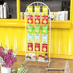 Asee'm Grid Wall Panels Display Stand 2' x 5.2' FT White Movable Wire Grid Wall Display Rack Heavy Floorstanding Detachable Girdwall Panel with T-Base for Craft Show Rack, Retail Displays 1PCS