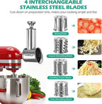 Stainless Steel Slicer Shredder Attachment for KitchenAid Mixer, Cheese Grater Attachment, Food Slicer for KitchenAid Mixer, Accessories for Kitchen aid
