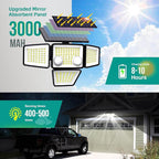 LYWALT Solar Outdoor Lights - 3000LM 188 LED Motion Sensor Outdoor Lights, 4 Heads Security Light,IP65 Waterproof, Easy Install,270°Wide Angle Flood Wall Light with 3 Modes for Backyard Yard (3 Pack)