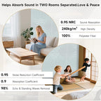 Acoustic Panels for Wall and Ceiling - 6 Pack 2'x2'x0.4",Self-Adhesive 3D Decorative Wall Panels,White