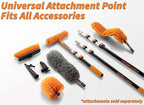 5-30 ft Window Washer Squeegee Kit with Extension Pole (36+ Foot Reach) // Long Handle Squeegee for Window Cleaning & Car Cleaning Multi-Use//Telescopic Professional Window Cleaning Squeegee for Home