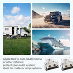 NuIth 2PCS 2-Way Power Distribution Block, 0/2/4 Gauge Input in 4/8 Gauge Out Auto Stereo Ground Distribution Blocks 2 Way for Car Audio Amplifier Splitter