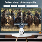 Mini Projector, Support 4K 1080P Portable Projector with Dual Band WIFI6 5G Wireless 5.2 Bluetooth Android 11, 160 ANSI Lumens, 180° Rotatable, Auto Keystone Correction,35"-130" Screen Video Projector