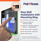 PoE Texas Low Profile 10-Inch Touchscreen Conference Room Scheduler PoE Tablet with Visible LED Status Ring and MeetingPortal App - Touch Screen Digital Display Syncs with Your Business Calendar