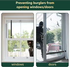 WooFog Adjustable Window Security Bars Vertical, Heavy Duty Sliding Patio Glass Door Lock Bar with Rubber Feet, 17-32 inch Window Safety Stopper for Up and Down Windows -Black 4 PCS Patented