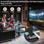 Wireless HDMI Transmitter and Receiver 328ft/100m for 4K Decode Input 1080P Output Plug&Play Portable 2.4G/5.8G for Video and Audio to Monitor from PC/Projector/TV Box, with Display Screen