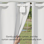 ciciglow Automatic Curtain Opener, Solar Powered Curtain Robot Motor with APP Timed Smart Remote Control, Voice Assistant Integration for Home
