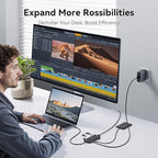 Hub Multiport Adapter for MacBook Pro/Air, 9 in 1 Accessories Mac USB C Dongle Dock Adapter with HDMI, SD/TF Card Reader, USB C Port, PD 100W and 4 USB for Dell XPS, Lenovo HP Laptops