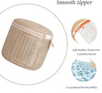 Bra Washing Bag with Anti-Deformation Structure and Fixed Hand-Wash Board,Bra Bag for Washing Machine,Laundry Bag for Delicates (Khaki)
