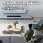 TCL Q65H 5.1 Sound Bar with Wireless Subwoofer for Smart TV | Dolby Atmos DTS:X Auto Room Calibration| 580W Power Bluetooth Home Theater Speaker with Bass | App Control & Remote Control | Latest Model