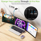 Laptop Screen Extender, Ultra-Thin 15.3" FHD 1200P 16:10 Portable Monitor for Laptop, Lightweight Travel Monitor Extender Plug & Play for 14"-17.3" Laptops, Compatible with Wins/Mac/Android/Chrome