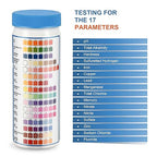AAwipes Drinking Water Test Strips 17-in-1 100 Strips + 2 Bacteria Tester Kits, Lab-Validated Complete Water Testing for Home, Well, Tap Water, City Water, Flood Water Testing Strips (K03-100)