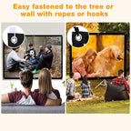 Taotique Projector Screen 72 inch, Movie Projector Screen 16:9 HD Foldable and Portable Anti-Crease Indoor Outdoor Projection Double Sided Video Projector Screen for Home, Party, Office, Classroom