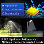 JAYNLT Y-3000W Solar Street Lights Outdoor,300000LM 6500K Commercial Parking Lot Lights Dusk to Dawn, Waterproof Solar Security Flood Lamps with Motion Sensor and Remote for Street, Garden,Farm