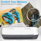 Laminator Machine 13-Inch Thermal Lamination with Laminating Sheets 9 in1 Office Desktop Laminate Machine, Portable A3 Laminater for Teachers Personal 60S Warm-Up Never Jam