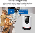 TP-Link Tapo 2K QHD Pan/Tilt Wi-Fi Camera | Apple HomeKit | Physical Privacy Mode | Color Night Vision | Motion Tracking | 2-Way Audio | Local/Cloud Storage | Works w/Alexa&Google Home | (Tapo C225)