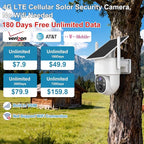 Kweiugfi 4G LTE Cellular Security Camera Outdoor,365 Days Unlimited Data,Wireless Solar Security Camera,2K Color Night Vision,360° Live View,Real-time Alerts,Motion Sensor,64G TF Card, No WiFi Needed