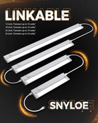 Snyloe 2 Pack 12" Under Cabinet Lighting for Kitchen, 8W 600LM, 3 Color Temperatures (3000K/4000K/5000K), Hardwired or Plug-in, 45° Rotatable Design, Linkable Up to 15 Units, YT-4208-10-2