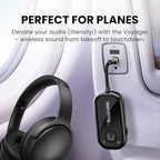 Avantree Voyager – OLED Display & Latest Auracast Bluetooth 5.4 Adapter for Airplane, Qualcomm Chip & aptX Adaptive, Wireless Audio Transmitter for Headphones, AirPods, Travel & Flight