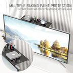 Adjustable Steel TV Top Shelf, Floating TV Stand with Storage Boxes, Universal Monitor Shelf for Soundbar, Game Console, Cable Box, Router Shelves and Home Accessories