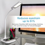 OttLite® Prevention LED Desk Lamp With Wireless Charging, 19-1/2"H, White