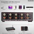 4-in 1-Out RCA 3.5mm AuxAudio Switch Box Audio Converter 4 Channels 1-in 4-Out Passive Audio Selector Switcher Box Connectors (RCA+AUX 4IN-1OUT/1IN-4OUT)