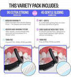 FLAUS Electric Flosser (Oprah's List, Shark Tank) 3 Speeds + 135 Refill Heads Variety Pack (Extra Strong Woven & Gentle Gliding) Water Flosser Alternative, Dentist Tooth Flossers Dental Floss Picks