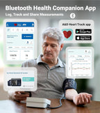 A&D Medical Precision Check Pro Blood Pressure Monitor for Home Use with Bluetooth UA-910BLE - Wide Range Cuff (8.6-16.5" / 22-42cm), 4 Users, iOS & Android Compatible, AC Adapter & Carrying Case