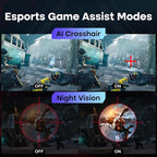 Amzfast 27 Inch Gaming Monitor 200Hz WQHD 2k 2560 x 1440p Monitor, Built-in Speakers, 1ms G-SYNC Compatible, HDR400,132% sRGB, VESA 100x100 Fast IPS Monitor with HDMI 2.0 x 2 & DP 1.4 x 2, AMZG27F5Q