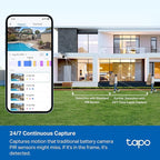 Tapo MagCam 4K Outdoor Wireless Security Camera - Battery with Integrated Solar, Magnetic Mount, Person/Vehicle Detection, 24/7 Capture, Subscription-Free Local Storage or Optional Cloud, C465