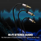 3.5mm to RCA Cable 25FT, 2 Male RCA to Aux Stereo Audio Adapter, Hi-Fi Sound Auxiliary RCA Y Splitter Cord, Shielded 1/8 to 2RCA Cable for Headphone, MP3, Tablet, Speaker, HDTV, Phone and More