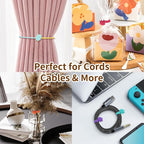 SOLIDATOR Charming Elephant Magnetic Cable Ties – 24 Pack, Reusable Silicone Cord Organizers for Home & Office, Strong Magnetic Hold, Assorted Colors, Perfect for Cable Organization & Decorative Gift