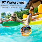 Shower Bluetooth Speaker IPX7 Waterproof, Portable Bluetooth Speakers with Suction Cup and Time Display, Crystal Sound&Bass LED Light 1100mAh, Wireless Shower Speaker for Outdoor/Kayak/Gifts Orange