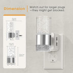 Briignite Night Light, 2 Pack Dimmable Night Lights Plug into Wall, LED Night Light with 0-100 LM Adjustable Brightness, Automatic Night Lights with Dusk to Dawn Sensor, for Bathroom Hallway