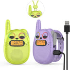 Qniglo Walkie Talkies for Kids Rechargeable 2 Pack,Christmas Birthday Gifts Toys for Age 3-12 Boys Girls, Long Range Kids Walky Talky with FM Radios for Family Kid Adventure Camping Hiking Spy Games