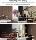 ARMURO Wood Panels for Wall - 2 PCS Wood Slat Wall Panel, Natural Walnut Veneer Acoustic Wall Panels - 12.6" W x 94.5" L
