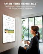 Viewzio 24 Inch Digital Planner Wall Planner Touch Screen Chore Chart Syncs All Android Tablet Apps To Do List Notepad Electronic Smart Calendar Digital for Family Meal Planner Support Via App Store Wall Mount White (24 Inch)