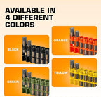 Storacell Slimline AAA-6 Battery Storage Caddy and Dispenser (Pack of 2), Yellow, Holds 6 AAA Batteries, (Not Included), Durable & Compact Design, The Original Battery Caddy, Made in The USA