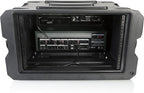 Gator Cases Pro Series 6U Rolling Rack Case with 19" Depth, Tow Handle & Recessed Wheels, Roto Molded Made in USA (G-PROR-6U-19)