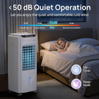 YEW 32" Evaporative Air Cooler,1800CFM Swamp Cooler Air Conditioner with 4.2 Gal Tank,Windowless Swamp Cooler with Remote,3 Speeds,12H Timer,Fans that Blow Cold Air for Bedroom Indoor Office