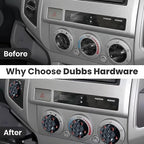 4 Pack - 2nd Gen Tacoma Accessories AC Knob Upgrade - 2005,2006,2007,2008,2009,2010,2011,2012,2013,2014,2015 Tacoma Climate Control Dial Mods Set - for Toyota Interior Replacement Kit