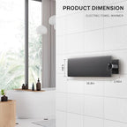 K&KALONZO Electric Towel Warmer, 18.8" W x 4.8" H Wall-Mounted Towel Heater with Built-in Timer, Waterproof Aluminum Towel Warmer for Bathroom, Support Plug-in and Hardwired, Black, K1-R-B