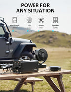 YKPOWER Power Station 80000mAh,Solar Generator with 300W AC Outlet,296Wh Lithium Battery Portable Power Station with 8 Port Power Bank for home use,RV,Outdoor,Camping