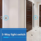 LIDER Minimalist Design Matte Finish Lighted Decorator Switch, Frameless Paddle Light Switch with Locator Light, Grounding Screw, 3-Way or Single Pole, 15A 120V, UL listed, LS15-3W-NK5P, Nickel 5 Pack