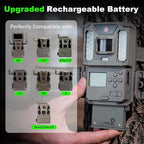 Lesaps 4Pack Rechargeable Reveal Lipo Lithium Battery Pack with Charger for Trail Camera Reveal X Gen 3.0, 2.0, X Pro 3.0, Pro, X Ultra 3.0, SK, XB, X - Upgraded LED Meter & Solar Charging