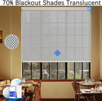 COOLWINDS Motorized Blinds with Remote Cordless Automatic Motorized Shades Custom Blinds for Windows Smart Curtains Compatible with Alexa Google Home(3% Solar Grey,W42 x H72in)