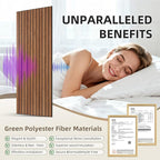 TO-TH Wood-Look Sound Panels, 4 Pack 47.2” x 23.6” Soundproof Wall Panels, Decorative Acoustic Panels,Wood Panels for Wall for Home, Office, Basement, Cherry with Mitered Edges